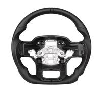auto il volante Accessori Compatibile Con Ford Per Raptor 2021 2022 2023 2024 Accessori Auto Perforato PU Riscaldato Volante Paddle Fori(Black With Heat)