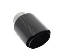 Auto In Fibra Di Carbonio Lucida Marmitta Punta Di Scarico Silenziatori Per Tubi Ugello Universale Dritto Inossidabile Nero Tubo Di Scappamento(77mm-114mm)