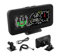 Auto Inclinometro digitale GPS HUD Pitch Angle Slope Meter MPH Speedometer con bussola per veicoli fuoristrada SUV