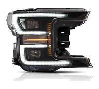 Auto Indicatori Direzione Per F150 2018 2019 2020 Testa Luce In Movimento Indicatori Direzione Doppio Fascio Lente Plug-and-play Faro Montaggio Auto Fari(Black animation)