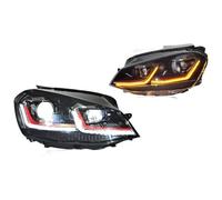 Auto Indicatori Direzione Per VW MK7 Per G&olf 2013-2018 Auto Fari Proiettore Con Linea Bianca Linea Rossa DRL Auto Testa Della Di Montaggio Lampade Anteriori Del Faro(FULL red,Right Line)