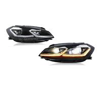 Auto Indicatori Direzione Per VW MK7 Per G&olf 2013-2018 Fari Per Auto DRL Indicatori Direzione Dinamici Testa Luci Montaggio Lampade Anteriori Proiettore(Silver lines,Right-hand drive)