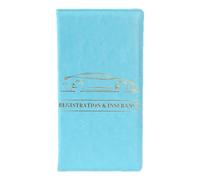 Auto Insurance Document Wallet - PU Leather Car Registration Holder with Clear Pockets, License Certificate Organizer for Vehicle Papers, ID Storage Folder for Men Women, Compact Glove Compartment