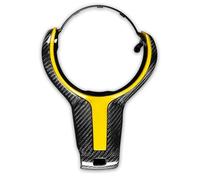 Auto Interni Rivestimento Per Volante Interno Auto In Fibra Di Carbonio Per BMW F20 F22 F30 F31 F32 F33 F36 F10 F06 F12 F13 F15 F16(Giallo)