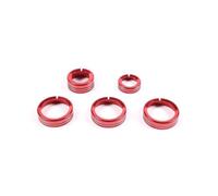 Auto interno Anello Decorativo Manopola Climatizzatore Controllo Centrale Auto Per Hummer H3 2005-2009 Accessori Adesivi Trim(Rosso)