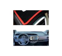 Auto Interno Cruscotto Copertura Per Toyota Per Vitz 2012-2017 Center Console Protector Tappeto Dash Zerbino Parasole Accessori AZHEYC(Left-Red)