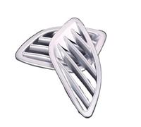 Auto interno Interno Per Opel Per Mokka 2012-2016 ABS Argento Cruscotto Anteriore Per Piccola Presa D'aria Condizionata Copertura Rivestimento 2 Pezzi(Small Air)
