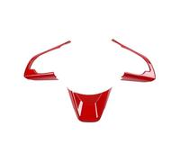 Auto interno Modanature Interne Auto Per Suzuki Per Jimny JB74 2019-2022 Adesivi Coprivolante Interni Interna Trim Strips(3pcs Red)