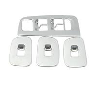 Auto interno Per Volvo XC60 2018-2022 Pannello Copertura Pulsante Dell'interruttore Finestrino Bracciolo Portiera Dell'auto Adesivo Interni Auto Interna Trim Strips(Argento)