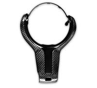 Auto Interno Rivestimento Per Volante Interno Auto In Fibra Di Carbonio Per BMW F20 F22 F30 F31 F32 F33 F36 F10 F06 F12 F13 F15 F16(Nero)