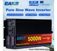 Auto Inverter 3000W 4000W 5000W Potenza DC 12V 24V a AC 220V Convertitore Onda Sinusoidale Pura Auto Inversor Trasformatore Solare con LED