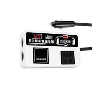 Auto Inverter - Inverter di potenza per l'adattatore più leggero, universale da DC | Spina convertitore da 12v/24v a 220 V, uscita portatile per elettronica per attrezzatura per auto, caricabatteri