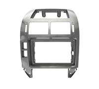 Auto Kit Montaggio Per Autoradio Mascherina Di Montaggio Cruscotto Centrale Anteriore Interno Auto Per VW Per Polo 2004-2011 Telaio Autoradio(Argento)