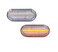 Auto Luce Di Posizione Laterale Per VW Per Bora Per Golf 3 4 Per Passat 3BG Per Polo SB6 2 Pezzi Dinamica Indicatore Laterale Disabilita Luce Segnale Accessori Auto(Clear Lens Dynamic)