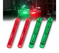 Auto Luci Luce Luci di Navigazione 9 Barra Luce LED Barca Luci Verde Rosso