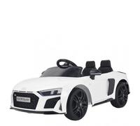 Auto macchina elettrica Audi R8 bianca 12V per bambini con telecomando 2 sedili