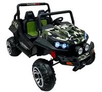 Auto Macchina Elettrica per Bambini 24V 2 Posti Reali Polar Full Optional Ruote con battistrada Centrale in Gomma Mp3 Luci LED Suoni (Camouflage)