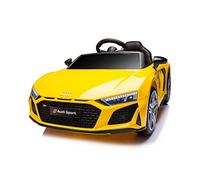 Auto Macchina Elettrica Per Bambini Audi R8 Sport 12V Telecomando Bluetooth LED Suoni Mp3 Usb (Giallo)