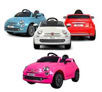 Auto macchina elettrica per bambini Fiat 500 12V con telecomando e retromarcia