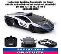 Auto Macchina Telecomandata della polizia Lamborghini Aventador.Regalo x bambini