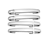 Auto Maniglie Esterne Porte Compatibile Con Toyota Per Corolla Per Axio Altis 2008 2009 2011 2012 2013 In Fibra Di Carbonio Argento Auto Maniglia Della Porta Copertura Ciotola Trim(Silver 2 keyhole)