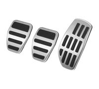 Auto Manuale Freno Pedale Pad Gas Acceleratore Pedale Pad Kit Argento Tono
