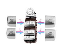 Auto Master Finestra Interruttore Pulsante di Riparazione Della Copertura Della Porta Interruttore di Controllo di Vetro Chiave Cap/Adatta for Mercedes Benz W205 W253 W213 CE Classe GLC(4PCS)