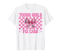 Auto Meccanico Ragazza Garage Chiave Mamma Duro Ragazze Fix Cars Maglietta