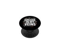 Auto Mechanic Grease In My Veins Gearhead PopSockets PopGrip Adesivo