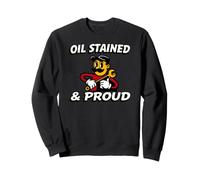 Auto Mechanic Oil Stained And Proud Retro Garage Felpa