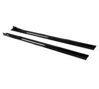 Auto Minigonne Laterali Per Q60 2 Porte Coupé 2017-2022 2.2m Minigonne Laterali Estensione Rocker Splitter Diffusore Winglet Ali(Glossy Black)