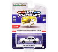 Auto modello pressofuso Hot Pursuit serie 39 1/64 del Dipartimento di Pubblica Sicurezza dell'Arizona del 1982 SSP White di Greenlight 42970 A
