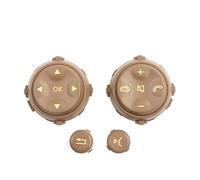 Auto Multifunzione Pulsanti Volante Copertura del pulsante del volante multifunzione per auto adatta per Benz W221 W216 Classe S CL S280 S300 S350 S400 S600 2218213651(Beige 1 pair)