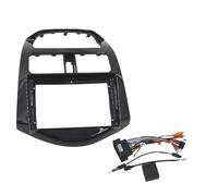 Auto Navigation Panel Frame Fasce radio 2 DIN da 9 pollici adatte per Chevrolet Spark 2010-2013 pannello stereo DVD telaio di installazione del cruscotto(Red)