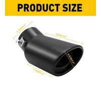 Auto Orlo Tubo di Scarico 63mm Acciaio Inox Piegare Marmitta Punta Coda Gola