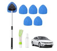 Auto Parabrezza Pulitore Spazzola,Pulizia Auto Kit Estensibile,Auto Parabrezza Pulitore,Pulizia dei Finestrini con Manico,Parabrezza Pulitore,Kit Pulizia Auto con 6 Tampones Microfibra e Flacone Spray