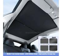 Auto Parasole Tetto Apribile Per Tesla Modello 3 Modello Y 2021-2023 Fibbia Sun Pare Anteriore Posteriore Lucernario di Vetro Accessori di Isolamento termico for Model 3 White