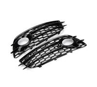 Auto Paraurti Anteriore Griglia Griglie Per A4 B8 S4 2008-2012 Griglia A Nido D'ape 8K0807681C 8K0807682C 2X Copertura Della Lampada Fendinebbia Paraurti Anteriore(Nero lucido)