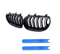 Auto Paraurti Anteriore Griglia Rene Racing Grill Griglie Trim Strisce Per BMW Per E60 E61 Serie 5 2003-2009 Gloss Nero Auto Griglia Anteriore(Blu)