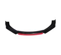 Auto Paraurti Anteriore Spoiler Labbro Per Toyota Universal Car Front Bumper Separator Lip Body Kit Larghezza Inferiore A 183 Cm(Gloss Black and Red)