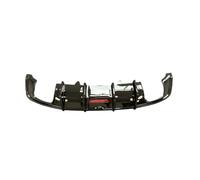 Auto Paraurti Posteriore Diffusore Del Paraurti Posteriore Con Luce A LED Per A5 SLine S5 17-20 Spoiler Labbro Posteriore Valance Body Kit Quad Scarico Lip Diffusore Splitter(Glossy Black)