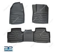 Auto Pavimento Piede Opaco Rigido PVC Set Di 3 Nero Per Mahindra Xuv 700 5STR