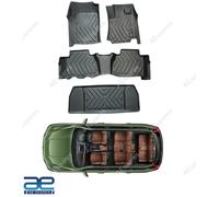Auto Pavimento Piede Opaco Rigido PVC Set Di 4 Nero per Mahindra Scorpio N Gec