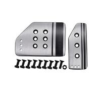 Auto Pedale Freno Pedali Per Auto Manuali 3 Pezzi/2 Pezzi Frizione Freno Acceleratore Copri Piede Pedale In Lega Di Alluminio Resistente All'usura Footrest Pedali(AT SILVER)