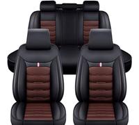 Auto Pelle Coprisedili per Mini Cooper R56 for One Cooper S, Impermeabile Antiscivolo Confortevole Coprisedili Auto Interni Accessori,F/Black-Coffee