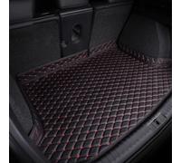 Auto Pelle Tappetino Bagagliaio per Alfa Romeo Stelvio 2017-2019 2020 2021,Su Misura Vasca Baule Tappeto Antiscivolo Tappetino Copri Baule Fodera Interni Accessori,Black Red