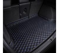 Auto Pelle Tappetino Bagagliaio per Subaru Solterra 2022-2024, Vasca Baule Impermeabile Antiscivolo AntiGraffio Tappetini Bagagliaio Auto Interni Accessori,D Black+Blue