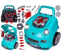 auto per bambini con motore da riparare 3+ con attrezzi, cockpit interattivo e telecomando, 61 pezzi