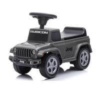 Auto per Bambini Jeep Rubicon, Corridoio per Bambini Licenziato, Volante con Suoni, Cassetto Sotto Sedile, Nero, +12 Mesi - RUNTOYS