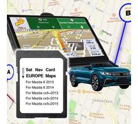 Auto per Mazda 6 CX-5 Scheda SD Europa Regno Unito Mappe Sistema GPS Navigazione 8 GB Software Dati 2025 con adesivo antiappannamento